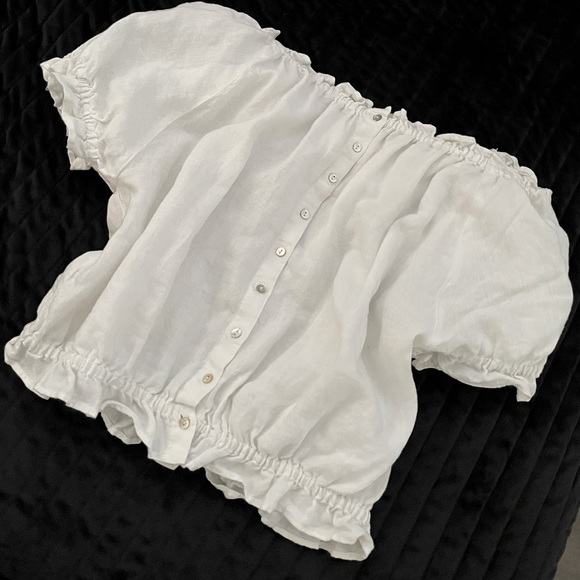 Off the shoulder linen top - Picture 1 of 2